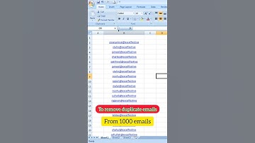 How to remove Duplicate emails from 1000 emails #shorts