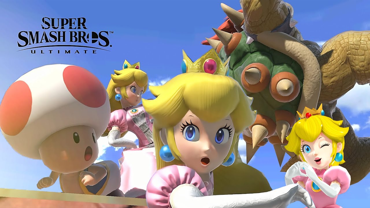 Super Smash Bros Ultimate Peach vs Bowser at Princess Peach's Castle ...