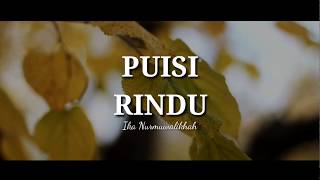 Puisi Rindu - Musikalisasi Puisi Ika Nacita