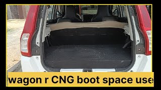 Maruti Suzuki wagon r CNG boot space use #CNG tank boot space use #CNG car special information