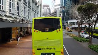 Wellington New Zealand bus ride through the city.