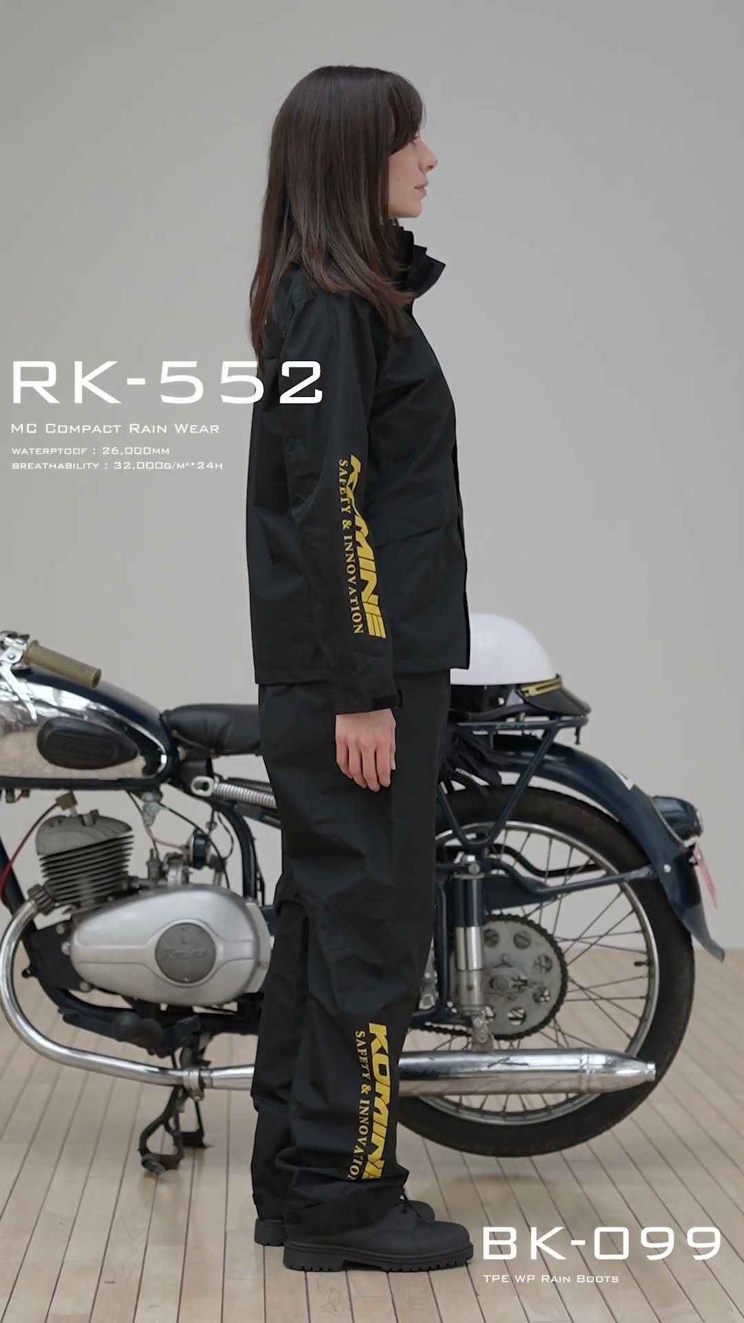 RK-552 MC Compact Rain Wear バイク用コンパクトレインウエア - YouTube