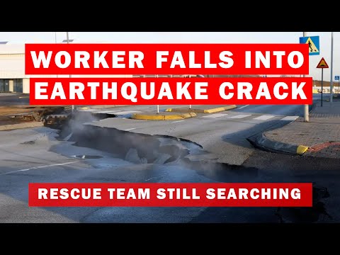 Man Falls into Earthquake Crack! Rescue Team Fanatically Searching Throughout the Night in Iceland