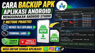 Cara Backup APK Aplikasi Android Menggunakan Android Studio | Device File Explorer & Terminal (ADB) screenshot 1