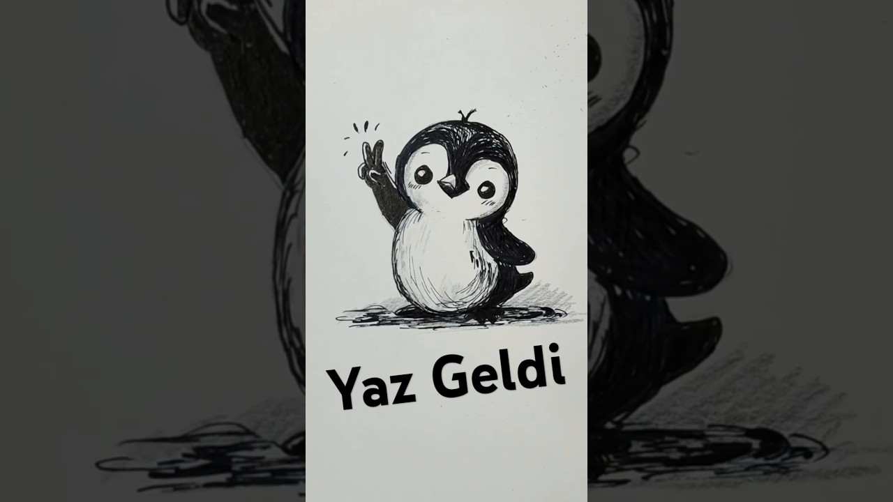 How To Draw Sketch Art penguin (Penguen Çizim)