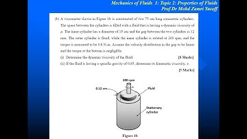 Mechanics of Fluids Topic2 - Example8 - Viscosity - Rotating Cylinder in Annulus - Test1Q1  S1 20/21