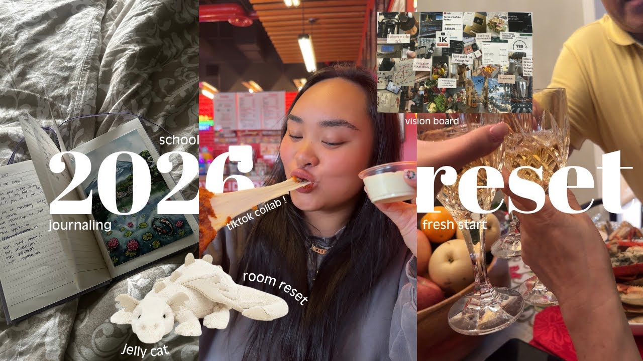 new years vlog 🥂🎆 // resting for the new year, deep cleaning, tiktok collabs, family time