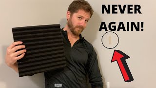 HOW To Install Acoustic Foam Without Damaging Wall! EASY DIY