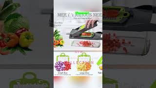 Vegetable Chopper Dicer with Container – Mandoline Slicer, Grater &amp; French Fry Cutter