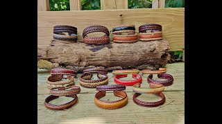 Handcrafted Genuine Vegetal Leather Bracelet with Adjustable Copper Insert