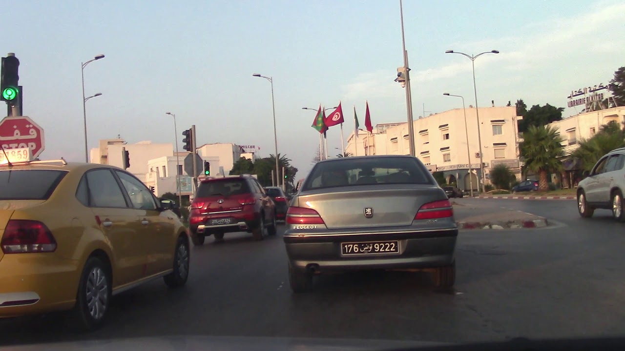DRIVING IN TUNISIA FROM AOUINA TO GAMMARTH