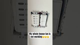 🤔️My whole house fan broke down, I fixed it| Click to see how. https://youtu.be/IRKd4JDZw48