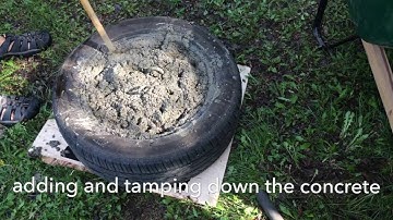 Making a mooring anchor out of an old tire