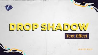 trik mudah menambahkan efek bayangan (drop shadow) pada teks di adobe photoshop