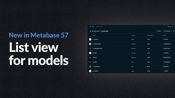 New in Metabase 57: List view for models