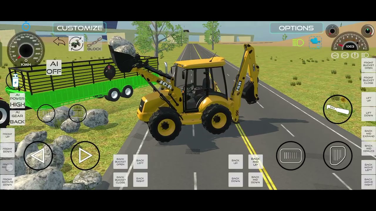 JCB SE TROLLEY KO LOAD KIYA 