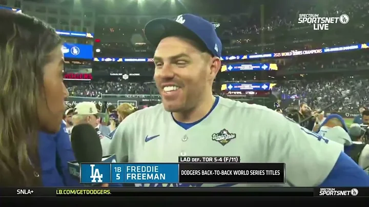 Freddie Freeman Reacts To Yoshinobu Yamamoto's World Series Game 7 Performance, Dodgers Championship