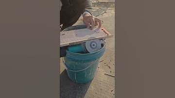 Perfect 45° Tile Edge Cut Using an Angle Grinder Attachment