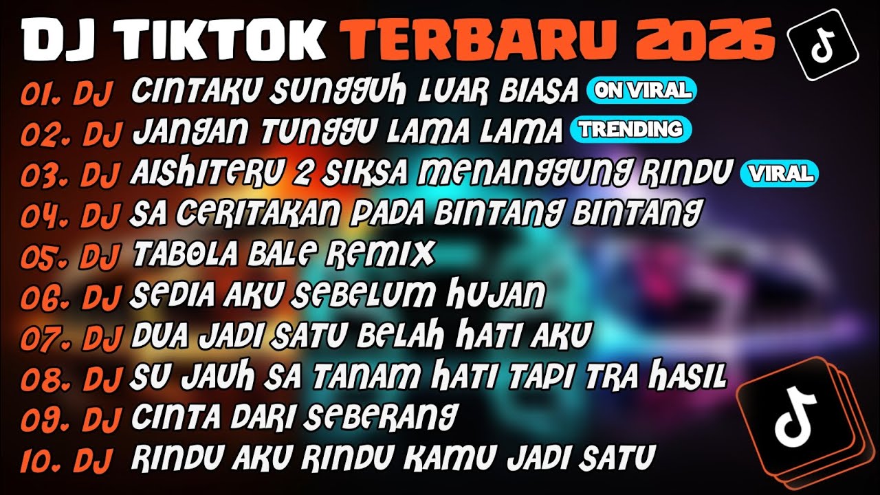 DJ TIKTOK TERBARU 2026🎵DJ CINTAKU SUNGGUH LUAR BIASA🎵DJ JANGAN TUNGGU LAMA LAMA🎵 FULL ALBUM