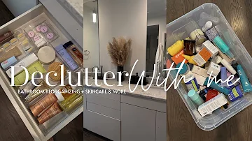 Declutter & clean with me! skincare + bodycare bathroom reorganization & more! allyiahsface vlogs