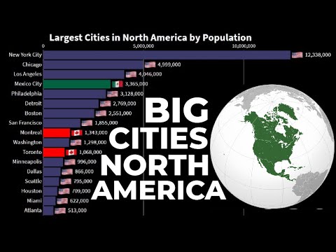 वीडियो: जनसंख्या के हिसाब से उत्तरी अमेरिका के सबसे बड़े शहर