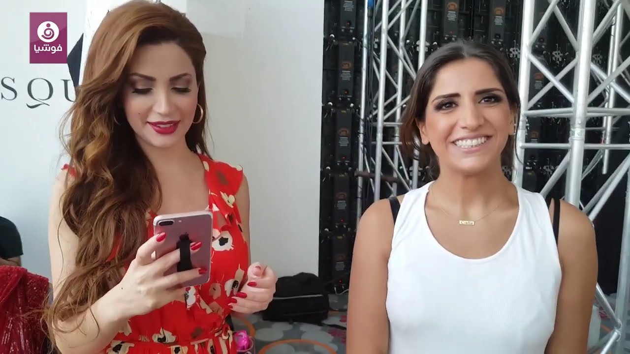 نسرين طافش نجمة مجموعة عائشة رمضان في أسبوع الموضة العربي