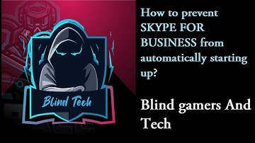 How to prevent SKYPE FOR BUSINESS from automatically starting up?