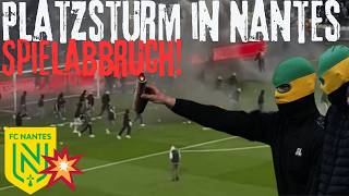 CHAOS IN NANTES! Spielabbruch in Frankreich! Massive Ausschreitungen bei Nantes gegen Toulouse..
