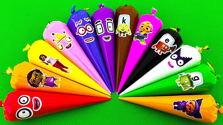 Numberblocks, Cocomelonblocks – Looking Slime with Piping Bags! Satisfying Slime Video