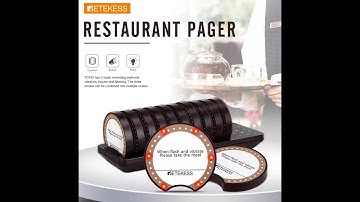 Retekess TD162 Restaurant Pager Wireless Calling Paging System With 10 Coaster Buzzers For Cafe Chur