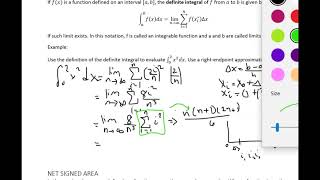 MAT 220 The Reimann Sum Definition of a Definite Integral