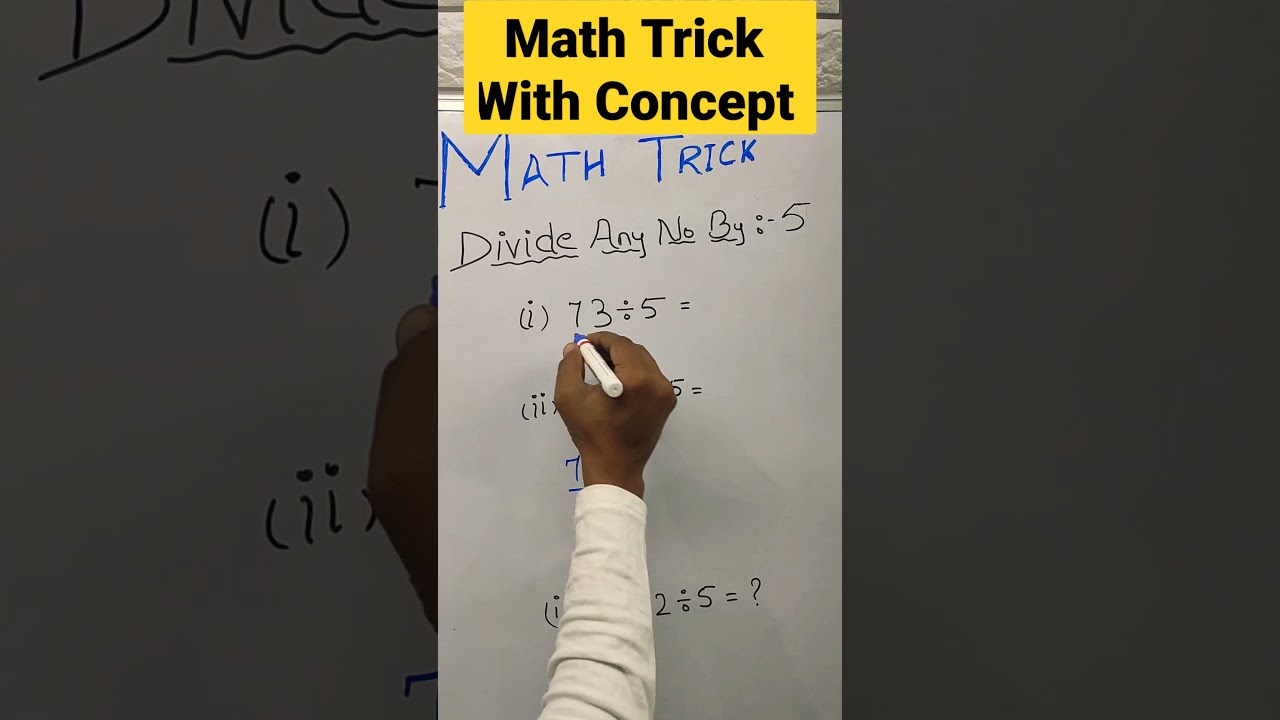 Math Trick - How to divide any no by 5