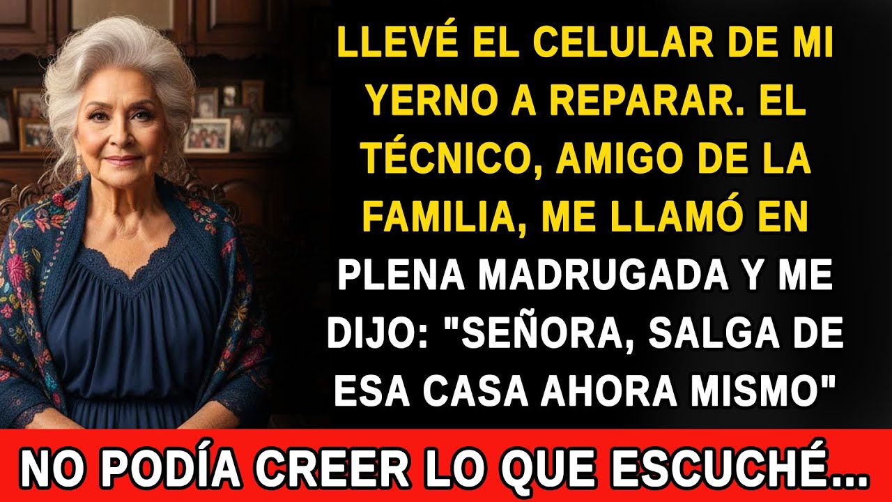 Llevé el celular de mi yerno a reparar en plena madrugada… 'Señora, salga de esa casa YA’