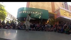 Indian dancer performing in the street.