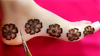 Very beautiful leg mehndi design | easy mehndi design | Feet👣 mehndi design | mehndi design | mehndi screenshot 5