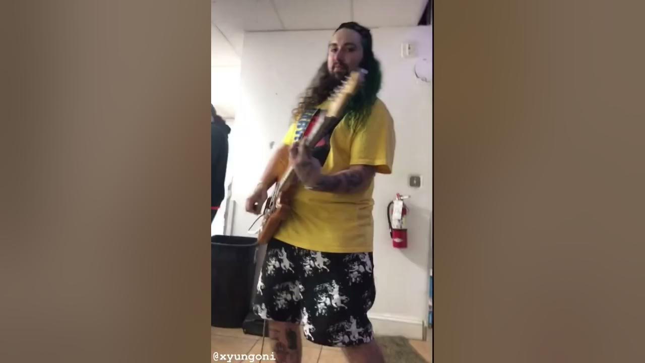 Ruby Da Cherry plays guitar while GhosteMane is on the drums (5/12/18) [$UICIDEBOY$]
