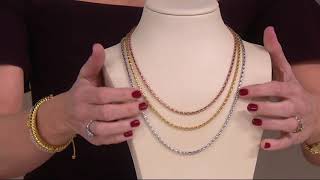 Italian Silver 24" Adjustable Coreana Necklace, Sterling 11.5g on QVC