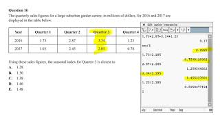 2018 Exam 1 Core - Data Analysis Q16