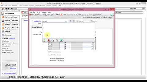 Sage Peachtree  Lesson 31  Setting Up Employees   YouTube