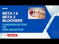 Beta 1 (cardioselective) &amp; Beta 2 (non-selective) Blockers #shorts