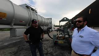 VR 180 Texas transloading from rail car to truck IWC oil part 3/3