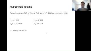 T Tests & comparing means