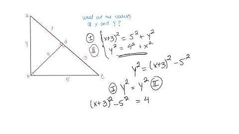Pythagorean theorem and system of equation:How to solve for the missing side of composed triangles:
