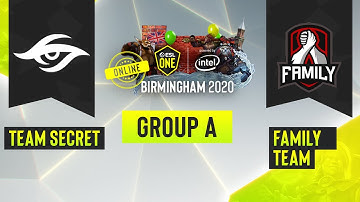 Dota2 - Team Secret vs. Family Team - Game 1 - ESL One Birmingham 2020 - Group A - EU