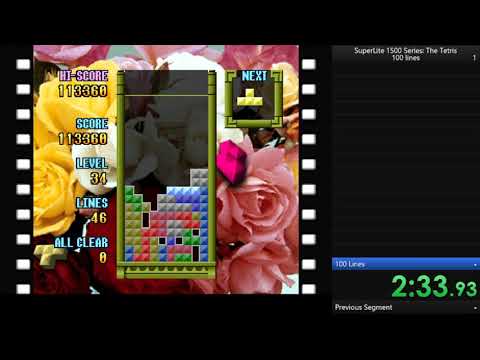 SuperLite 1500 Series: The Tetris - 100 Lines 4:54.20