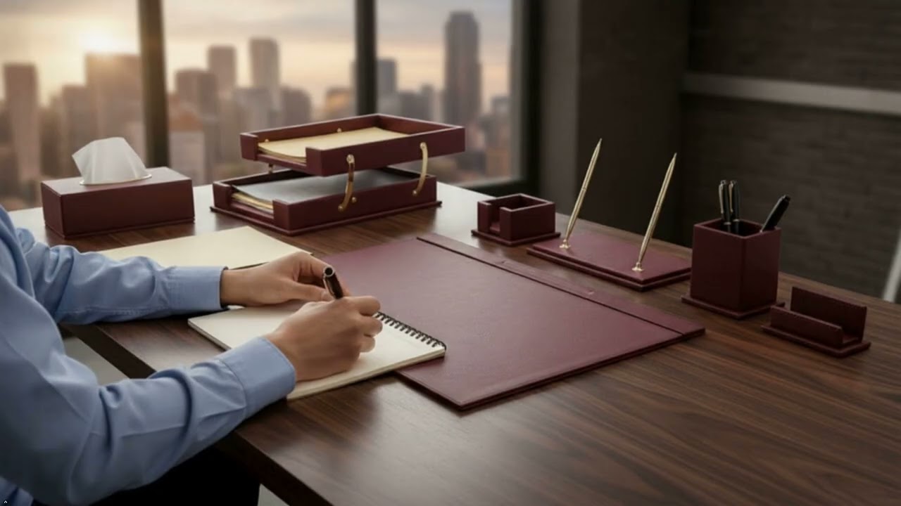 Executiveleather desk accessories for Modern Offices