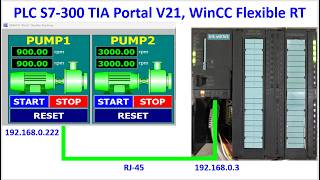 PLC S7-300 TIA Portal V21 connected with WinCC Flexible RT Part-1