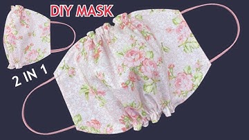 New Style! Diy Breathable Face Mask 2 IN 1 With Filter Pocket Simple & Easy Pattern Sewing Tutorial