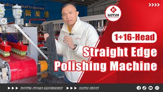 1+16 head straight edge polishing machine used for 45°polishing straight edge polishing of granite