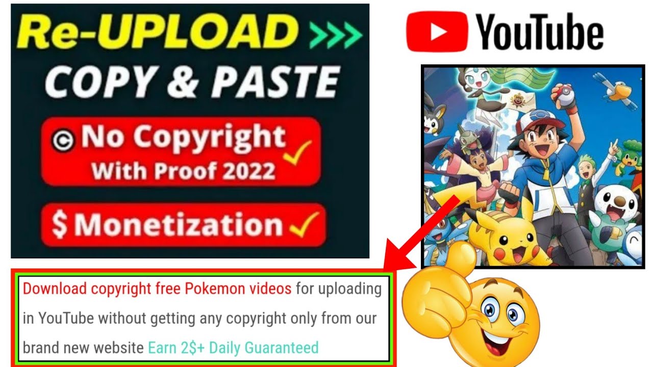 how to upload Pokemon videos on youtube without copyright how to